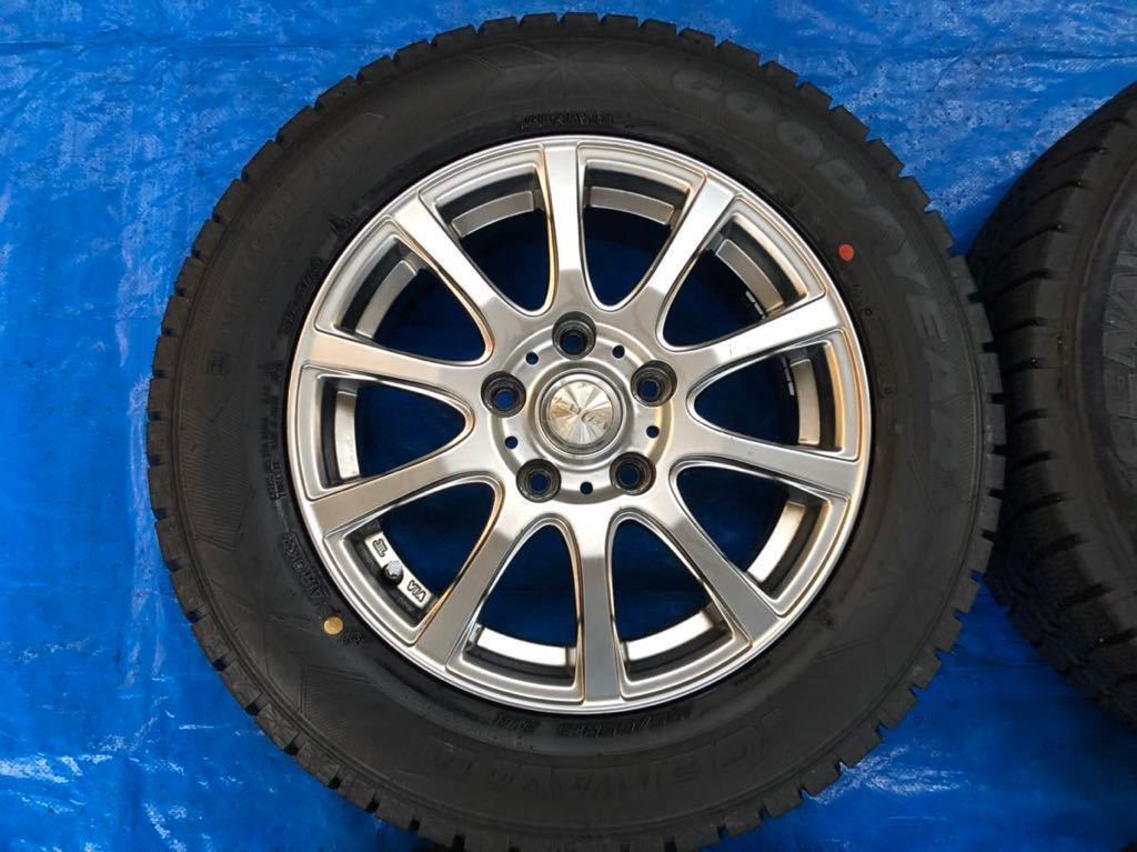 グッドイヤーICE NAVI 6 2018年製　195/65R15 社外アルミスタッドレス4本セット 
