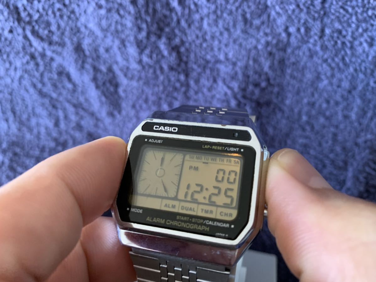 CASIO カシオ AX-210 118 腕時計 稼動品 アナログ デジタル レア シルバー 黒 黄 白 ステンレス ビンテージ(その他 ...