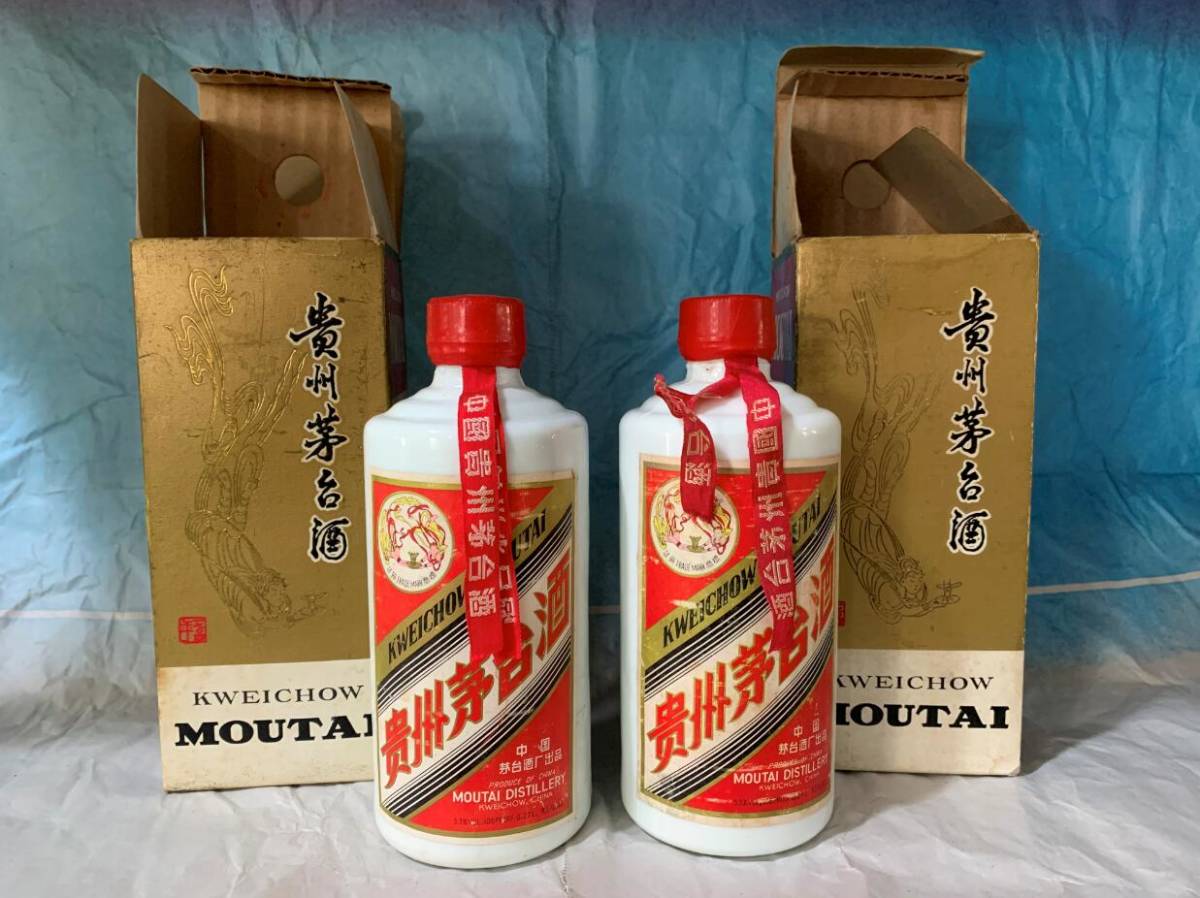 【新品・未開封】貴州茅台酒　マオタイ酒　100ml 箱付　2本セット 中国酒 貴州茅台酒 マオタイ酒 天女 箱付 2本 未開栓 【公式通販】
