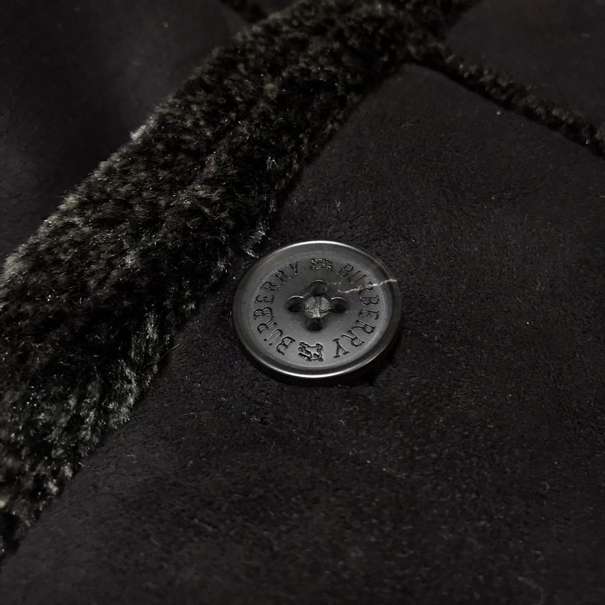 バーバリー　ブラックレーベル　フェイク　ムートン　ジャケット　コート　ボア 新品同様 BURBERRY BLACK LABEL バーバリーブラックレーベル フェイク