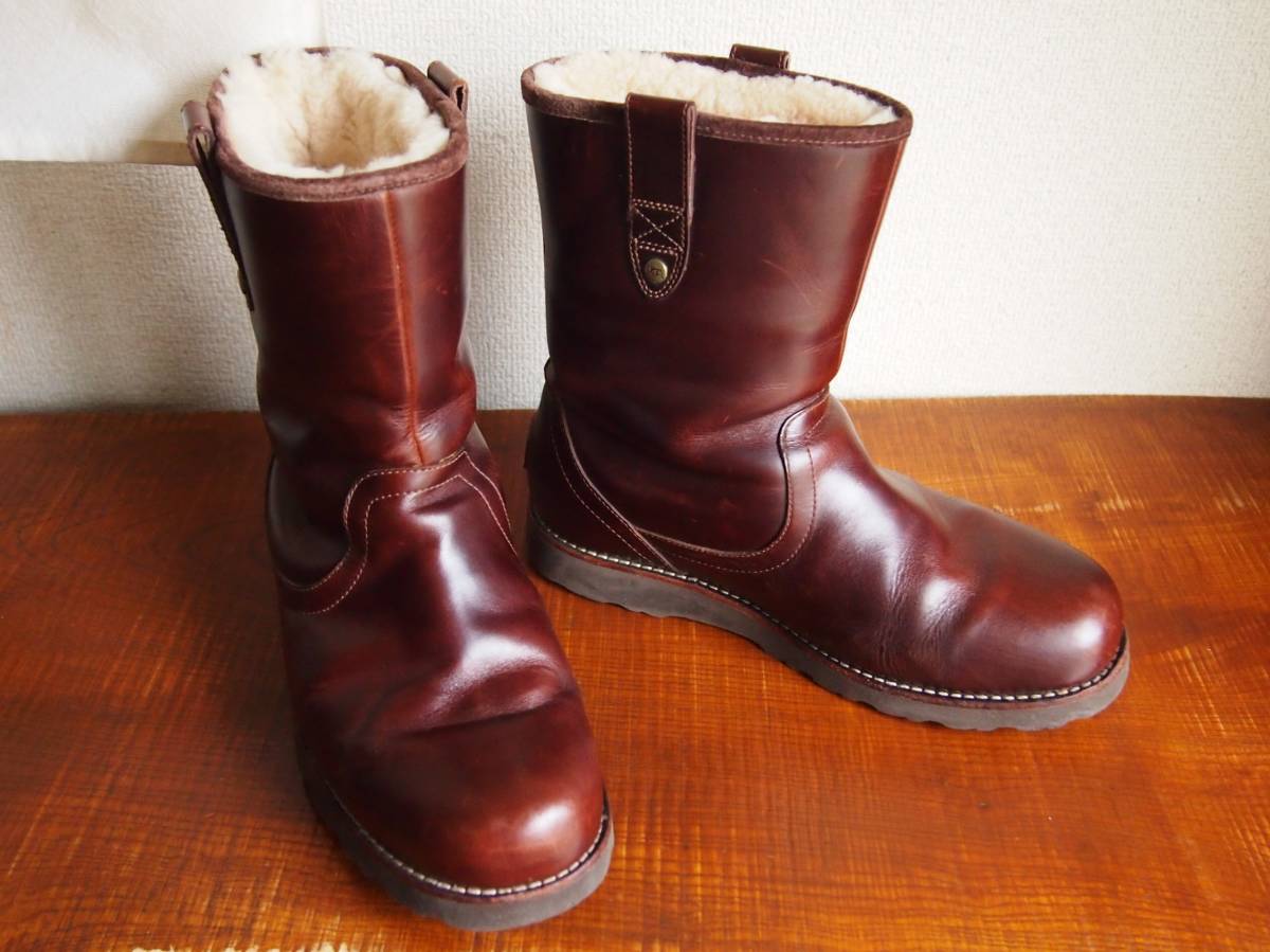 UGGアグ STONEMAN ウォータープルーフレザー 3247 チョコレートブラウン 正規品 27cm　ムートンブーツ ストーンマン/実寸26ｃｍ程度　