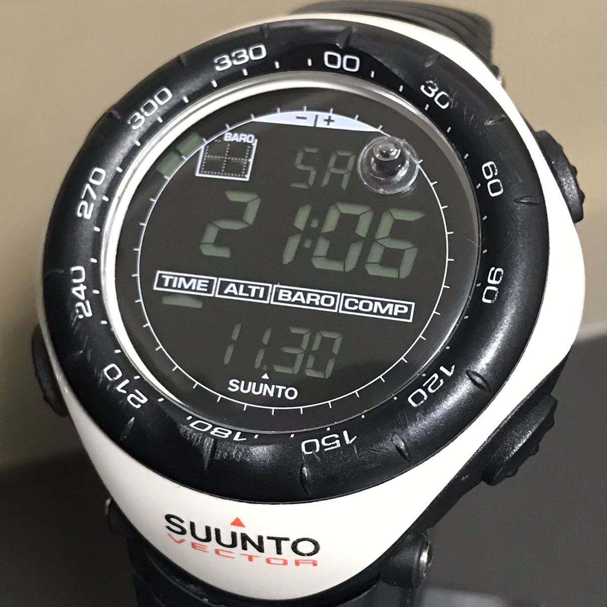 SUUNTO VECTOR BLACK Khaki White スント ベクター ブラック カーキホワイト 反転液晶 方位.高度.気圧計 搭載 ...
