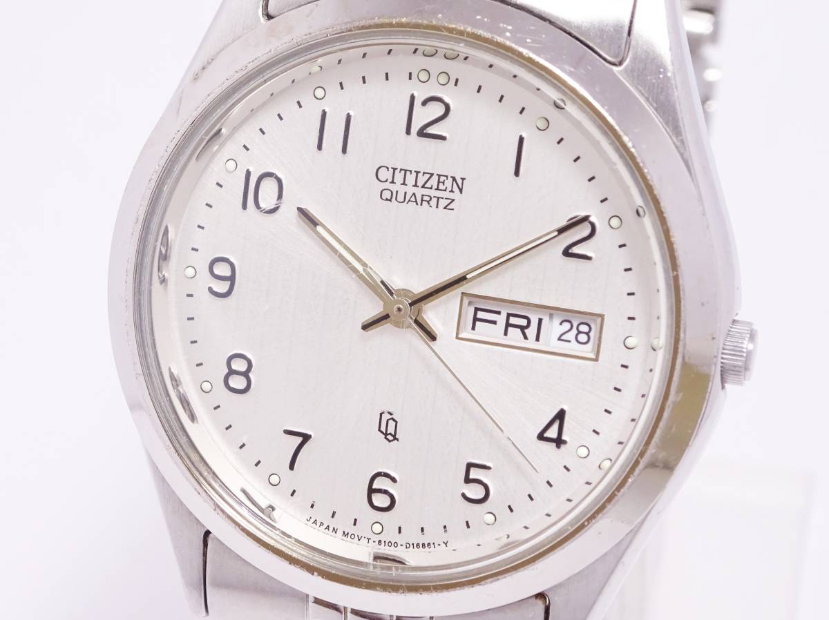 Vintage 【新品電池 稼働】CITIZEN シチズン 6100-S96389 クォーツ 