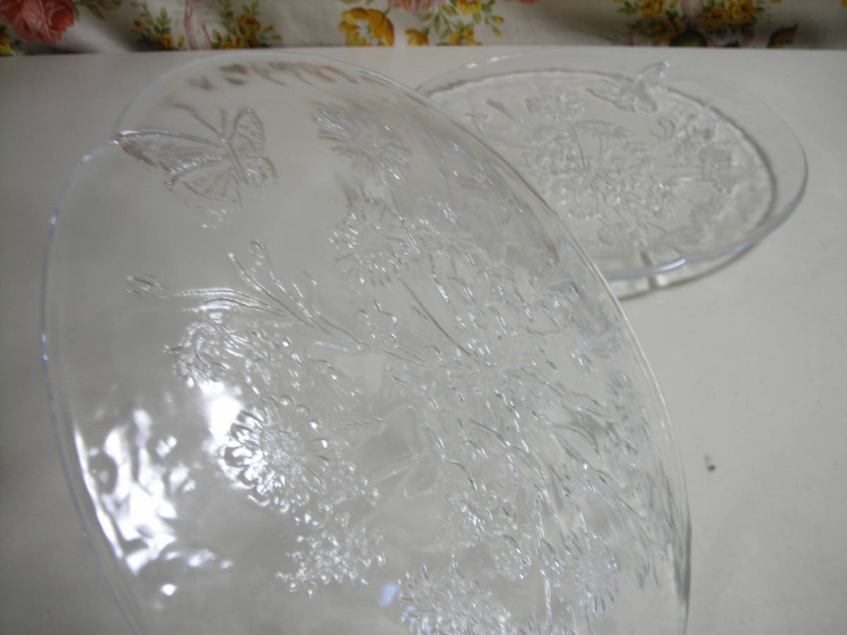 コスタボダ ウラ ガラスプレート 北欧食器&frasl;Kosta - KOSTA BODA Glass Ulla Boda 大皿 メルカリ 19㎝ ペアプレート ２枚 テーブル