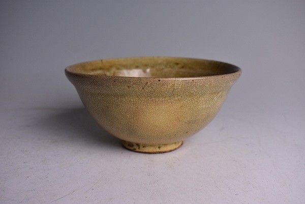 道]李朝時代鬼熊川茶碗 高麗茶碗 古い茶道具【XF1162】