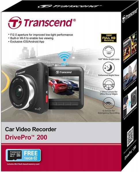 定番人気，品質保証 Transcend ドライブレコーダー DrivePro 200 WiFi対応 300万画素フルHD TS16GDP200M(ドライブレコーダー)｜売買されたオークション情報、yahooの商品情報をアーカイブ公開 - オークファン その他