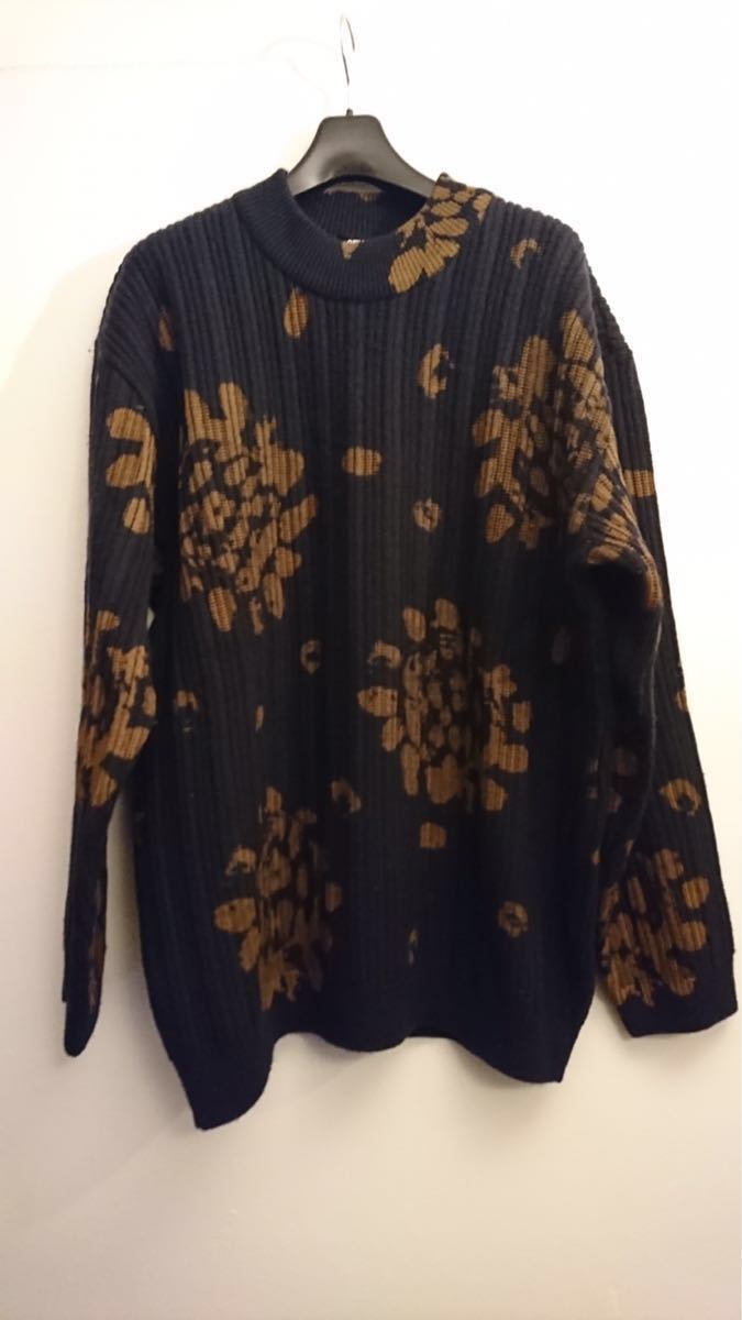 90s issey miyake 抜染 ニット ブリーチ ウール アーカイブ
