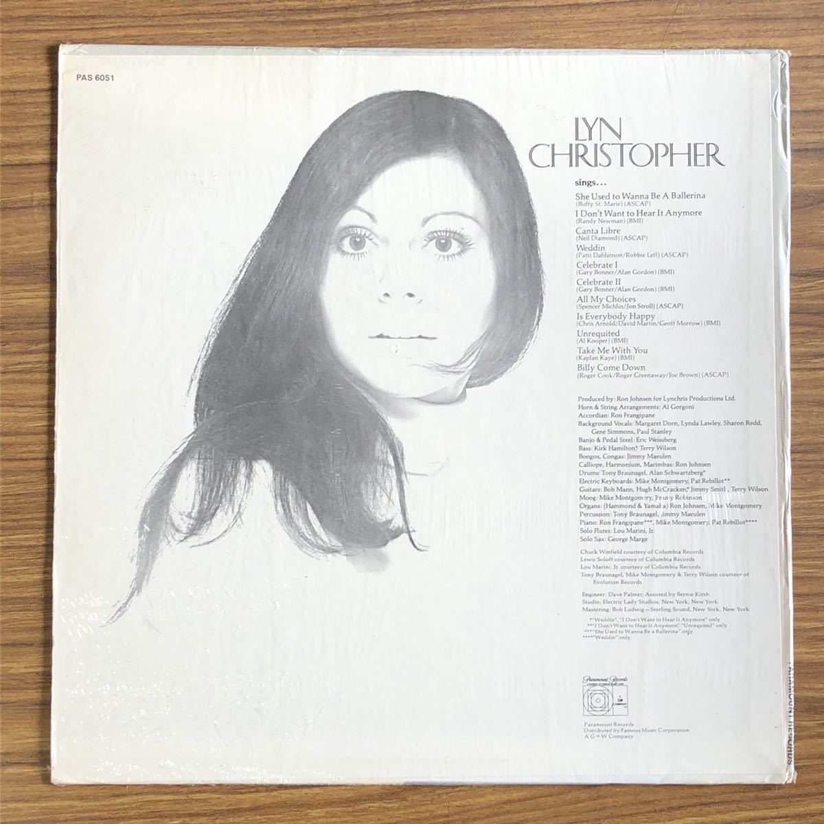 LYN CHRISTOPHER /TAKE ME WITH YOU-PARAMOUNT RECORDS-希少PROMO 