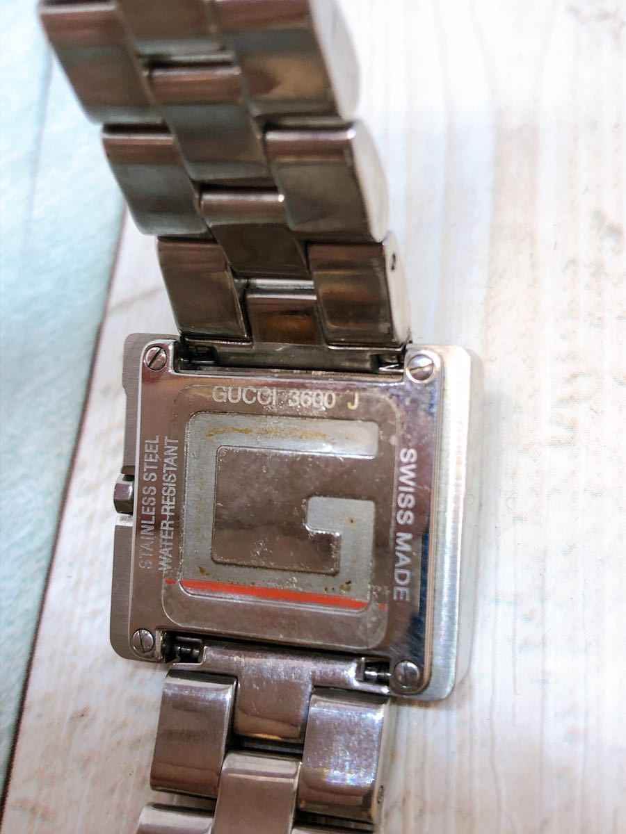 新品電池交換済み☆可動品☆人気【GUCCI グッチ】3600J 腕時計 メンズ