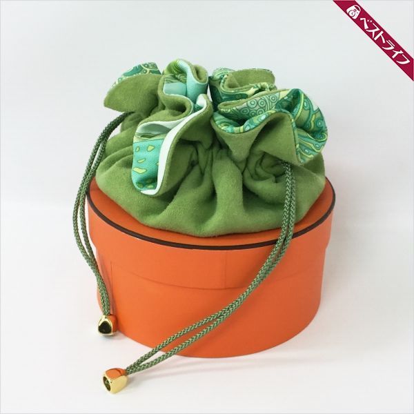 HERMES エルメス ブルスアビジュー 夢の空間 巾着 マルチポーチ 保存箱付 エルメス ブルスアビジュー HERMES 巾着 巾着の通販 ポーチ 美品 小物