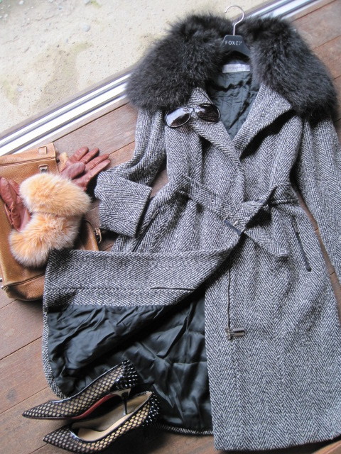 MaxMara Max 最高級 白タグ チェスターコート ファー マックスマーラ