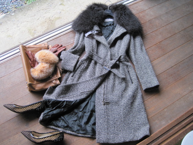 マックスマーラ 42 キャメルヘア ヌートリアファー ピーコート 白タグ MaxMara Max 最高級 白タグ チェスターコート ファー マックスマーラ