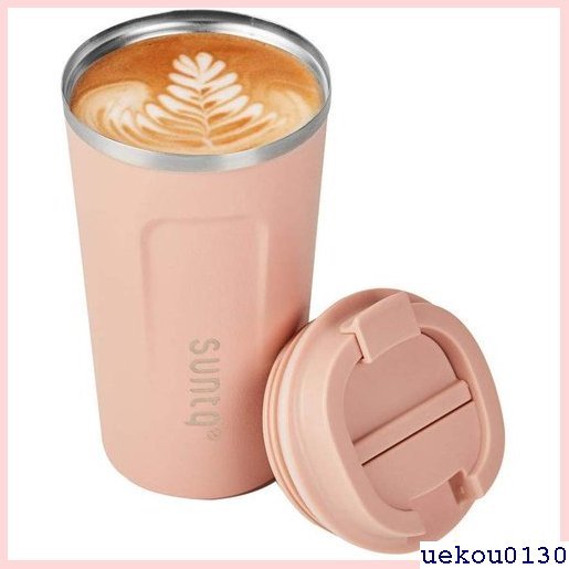 送料無料★新品☆ SUNTQ 380ML 保温保冷 クリームピンク 真空断熱 用 二重 魔法瓶 マグボトル タンブラー 水筒 6_1