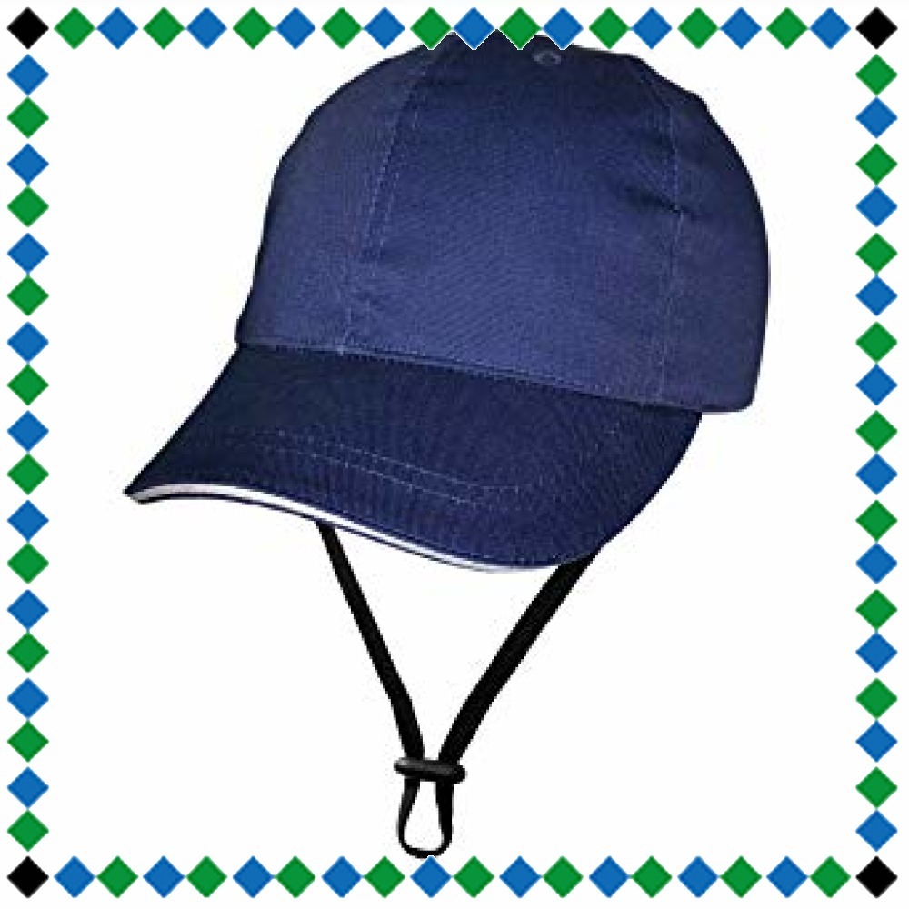 ★すぐ発送★ネイビー メッシュなし RER 安全帽 セーフティーキャップ ヘルメット メッシュ 防災 安全 あご紐 付き (ネイ_1