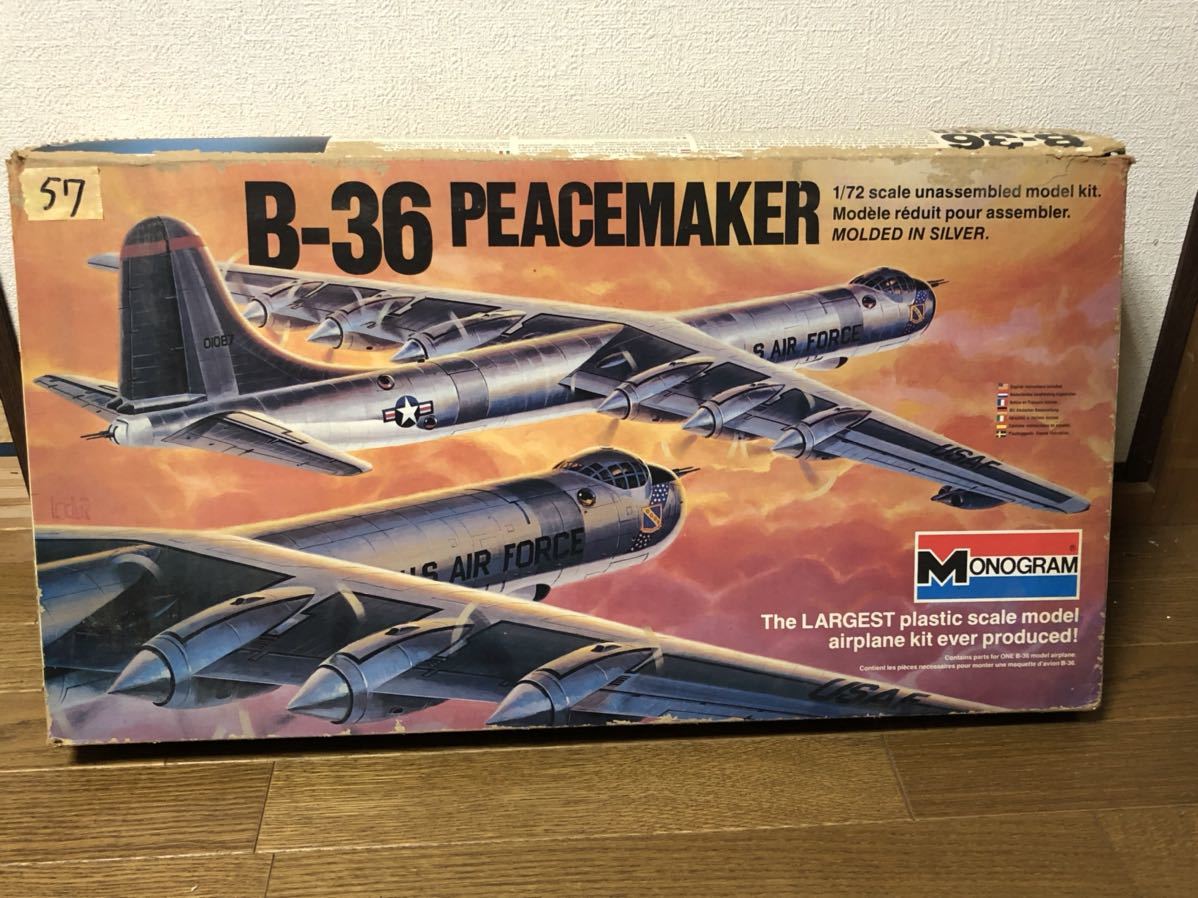 MONOGRAM B-36 PEACEMAKER 1/72 未組立 箱、説明書あり B-36 1⁄