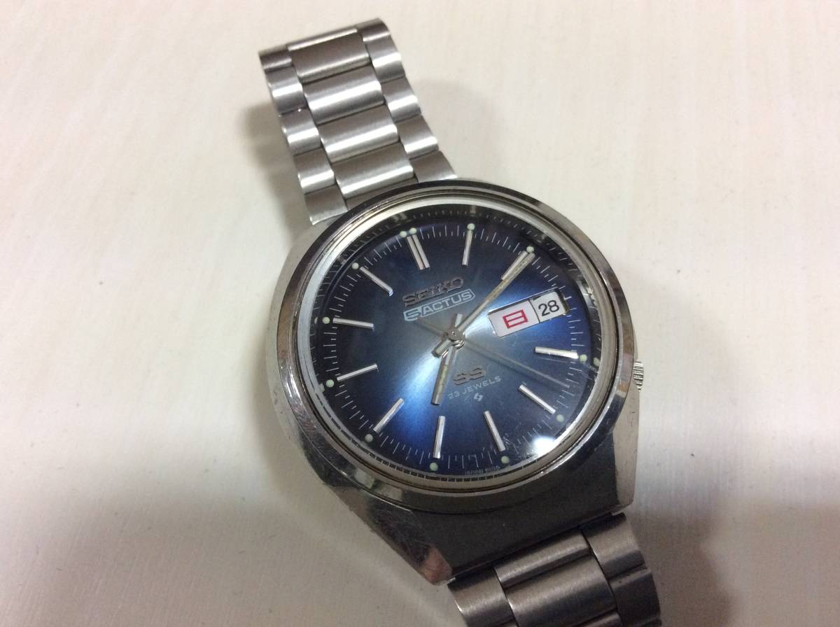 SEIKO 5 ACTUS SS 23石（セイコー5アクタス）青 自動巻6106-7640 ジャンク