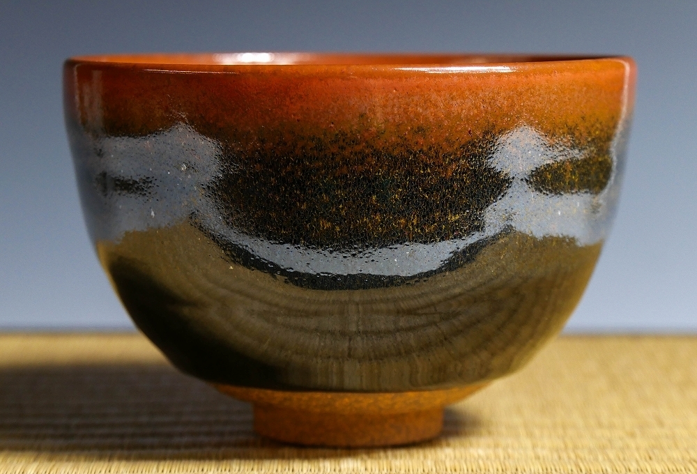 道具 茶碗 抹茶碗 共箱 T981 ] 造』 『織部天目茶碗』『加藤順風