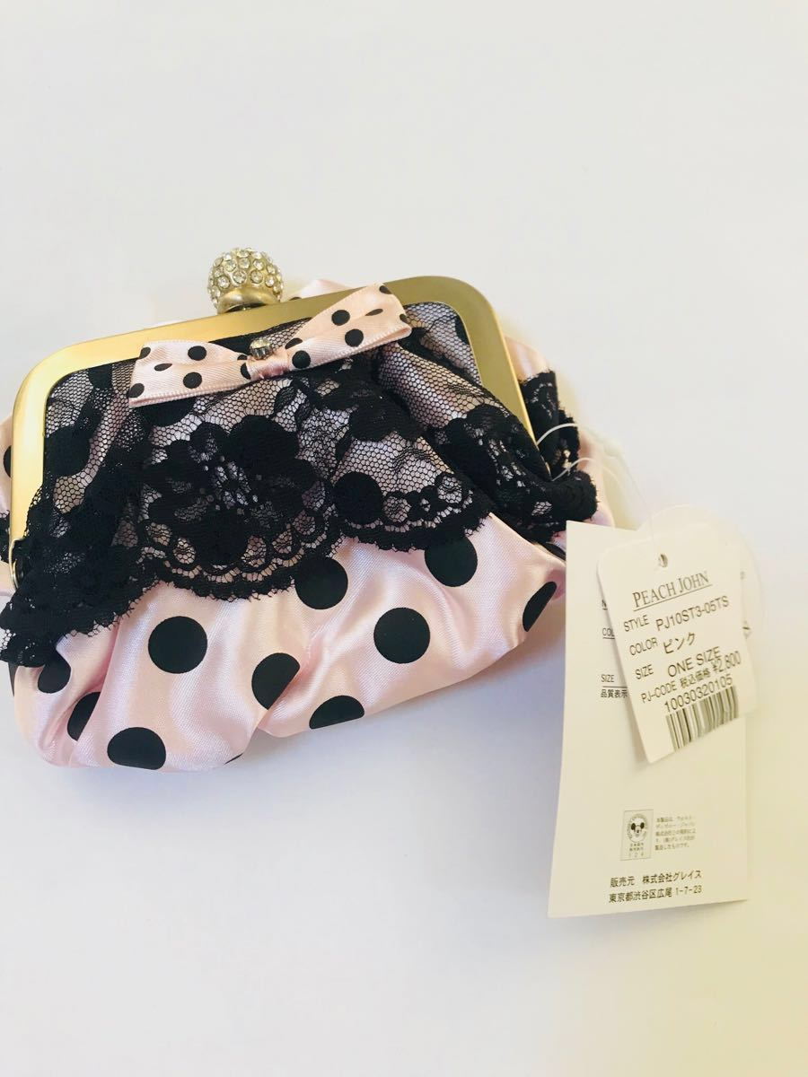 Pj ピーチジョン Peach Jhon ディズニー コラボ ミニーちゃん ポーチ がま口 キラキラ ピンク ラインストーン ドット タグ付き ピーチジョン 売買されたオークション情報 Yahooの商品情報をアーカイブ公開 オークファン Aucfan Com