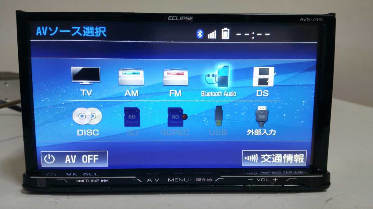 497 完動品 AVN-Z04i イクリプス フルセグ Bluetooth