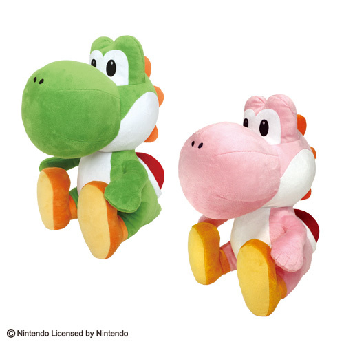 新品未開封 送料無料 ヨッシー ピンク 2種セット 45cm 特大 ぬいぐるみ おすわりヨッシー スーパーマリオ タグ付き SUPER MARIO