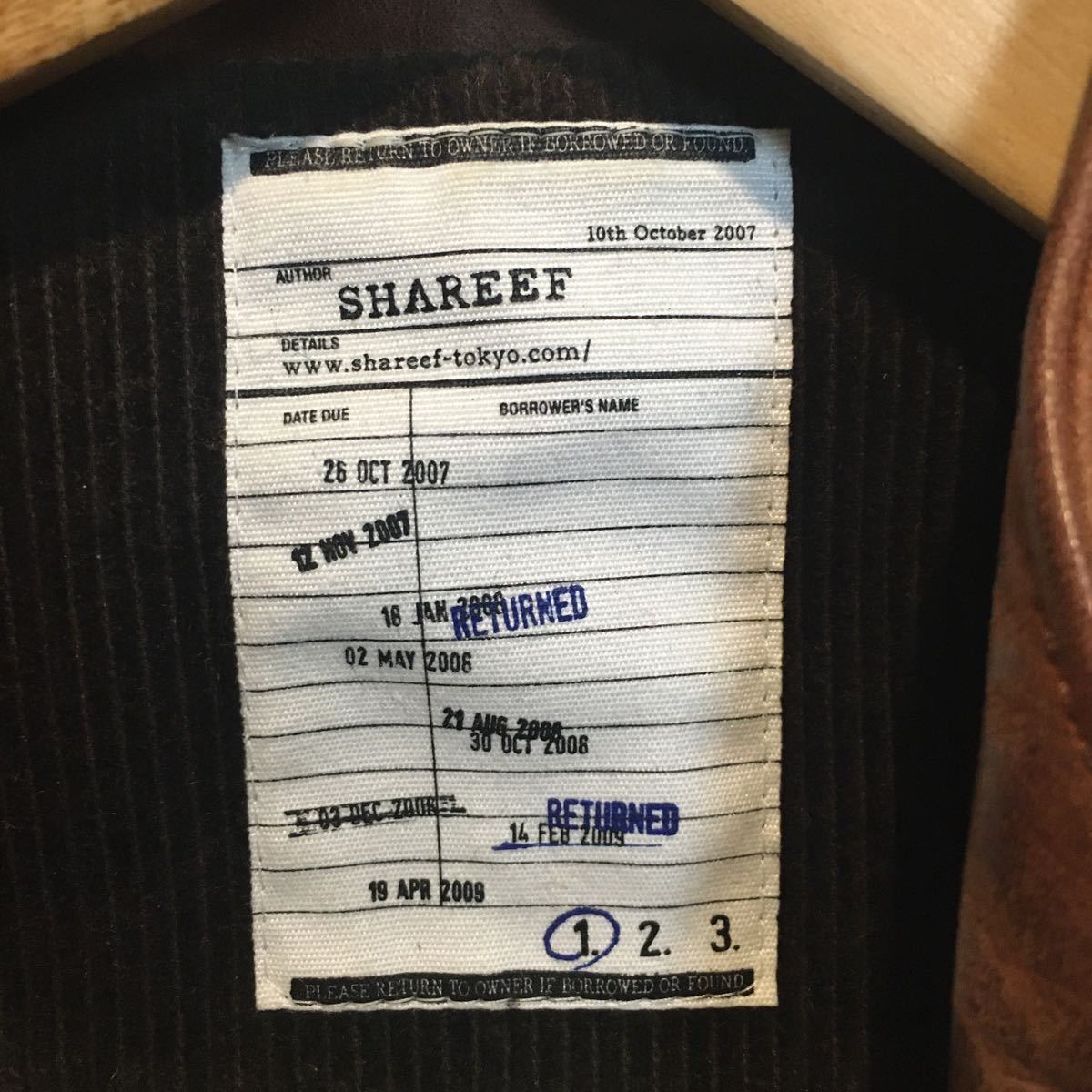shareef シャリーフ レザージャケット サイズ1 ライダース ブラウン 