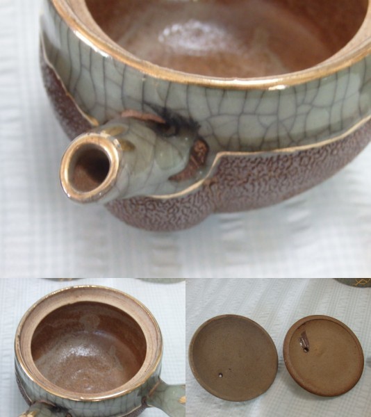 大堀相馬焼 松永窯 | 二重急須 茶器揃えセット(二重急須・夫婦二重
