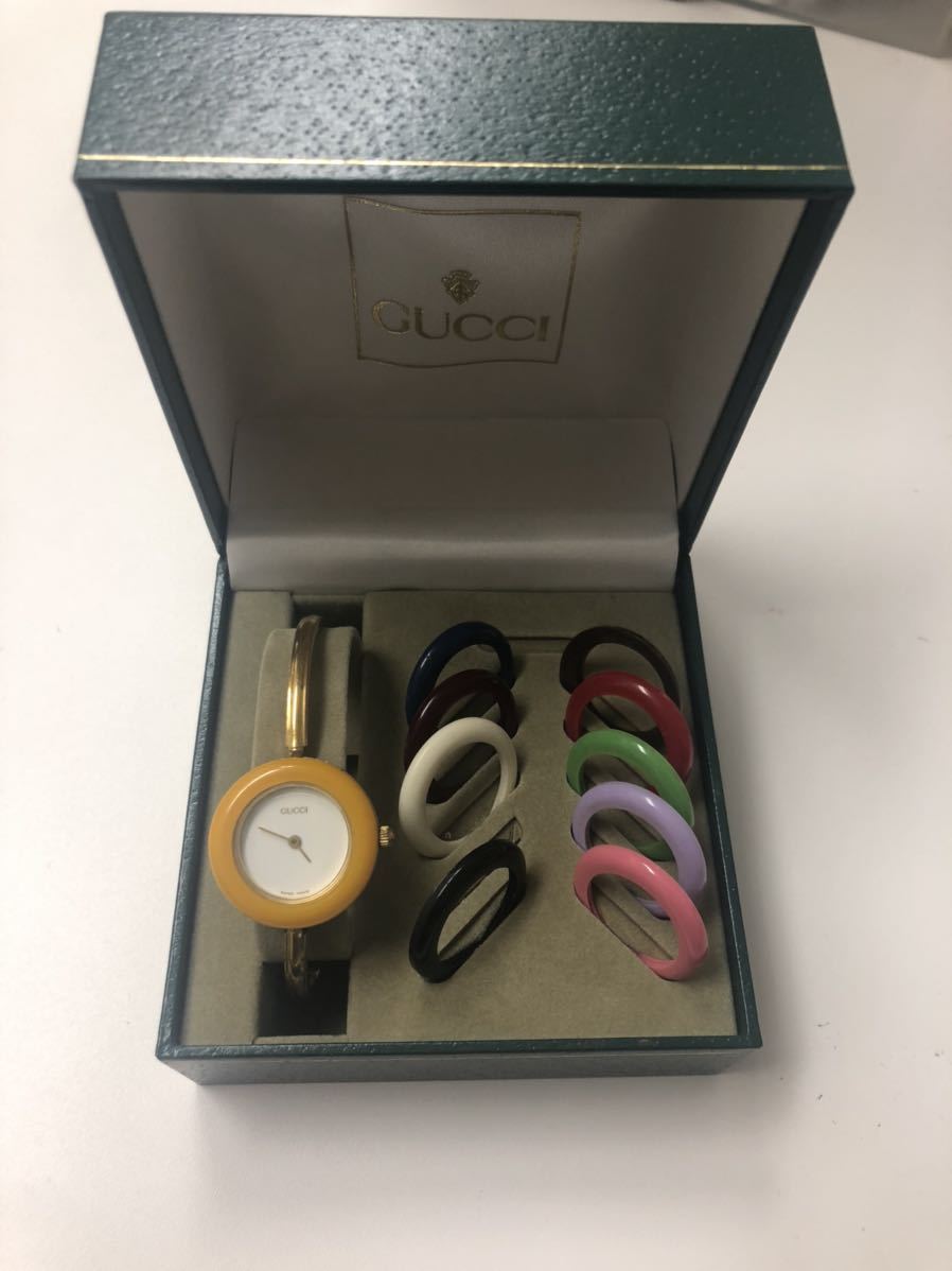 GUCCI チェンジベゼル レディース 腕時計　動作未確認 GUCCI チェンジベゼル レディース腕時計 △▽動作未確認 △▽ グッチ