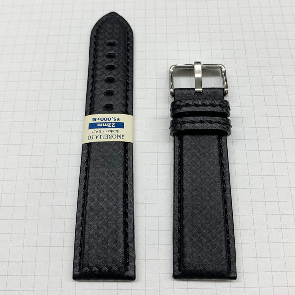人気定番，高品質 モレラート ラバーベルト カーボン型押し 黒 22mm 日常生活防水 品(ラバーベルト)｜売買されたオークション情報、yahooの商品情報をアーカイブ公開 - オークファン ラバーベルト