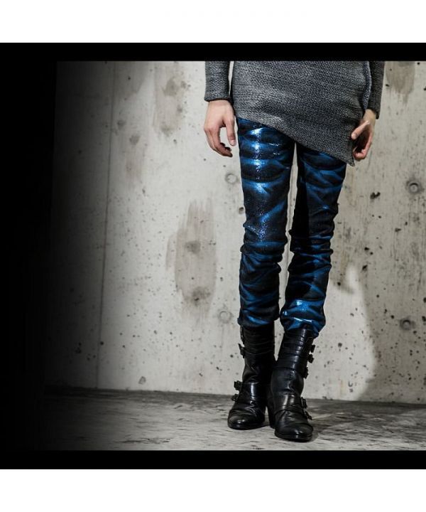 CIVARIZE Effectカラー箔加工ストレッチスキニーデニムパンツ CIVARIZE