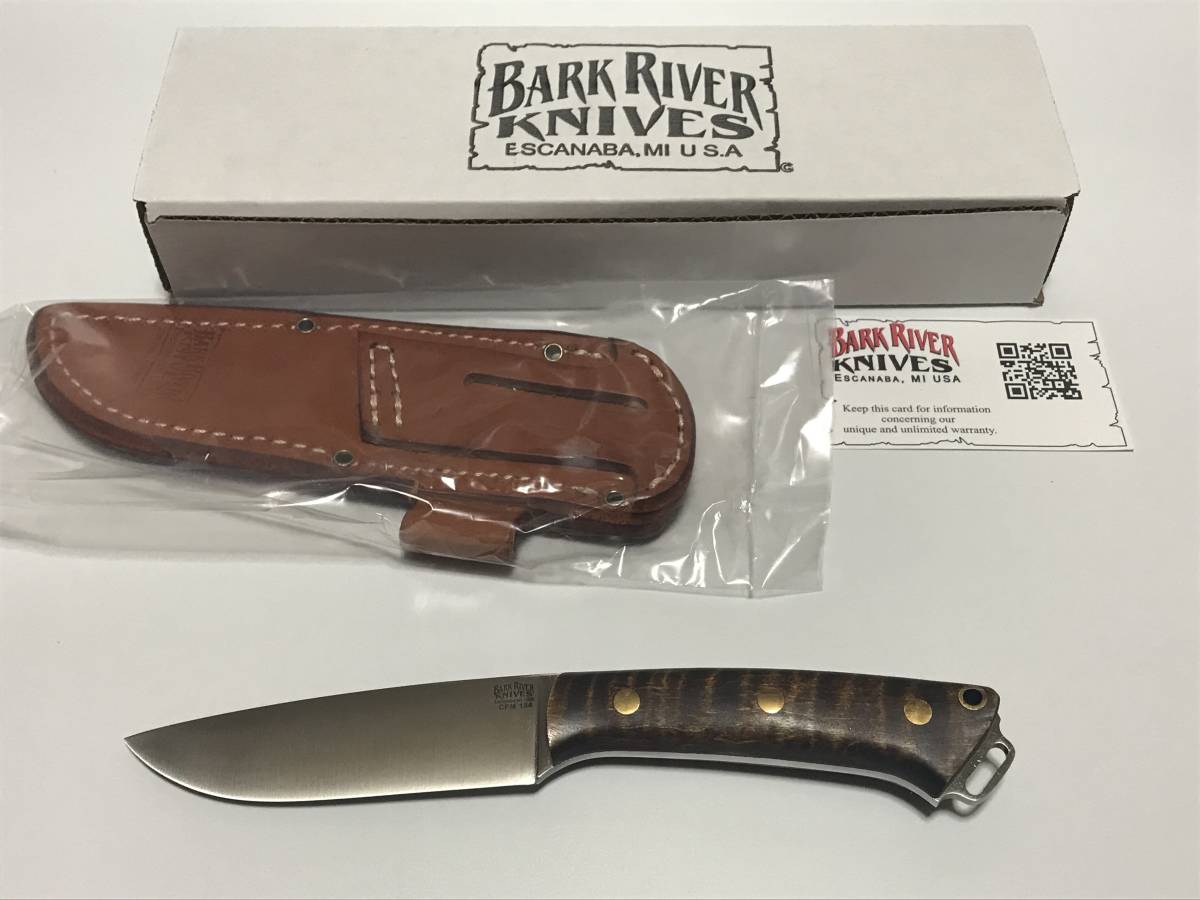 新品・未使用】Bark River Knives Fox River CPM-154 Dark Curly Maple 