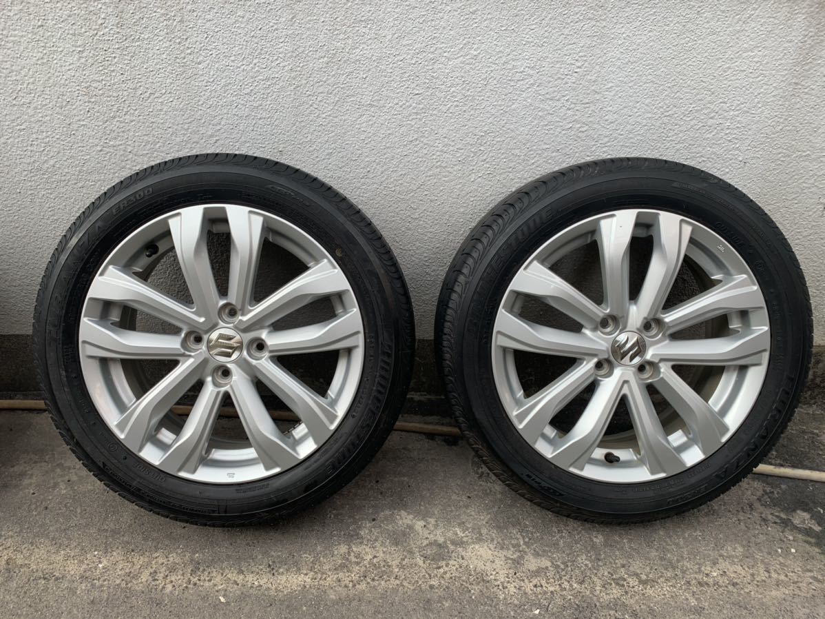 【個人出品】スズキＺＣ72ＳスイフトＲＳ後期純正16インチアルミホイール+タイヤ付き4本 185/55R16 16x6j+45 4H-100 バリ山クロスビーにも_3
