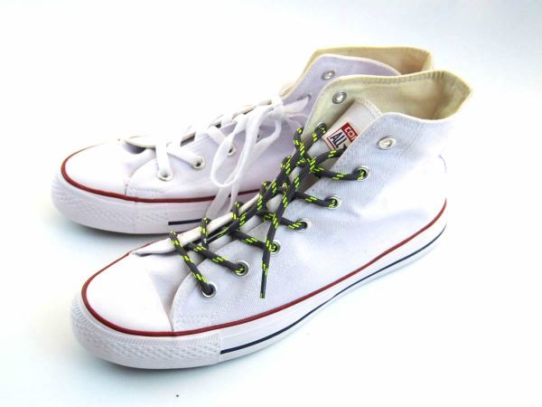 靴紐 シューレース 丸タイプ 斜めドット ダークグレーx蛍光グリーン 1cm メンズシューズ 売買されたオークション情報 Yahooの商品情報をアーカイブ公開 オークファン Aucfan Com