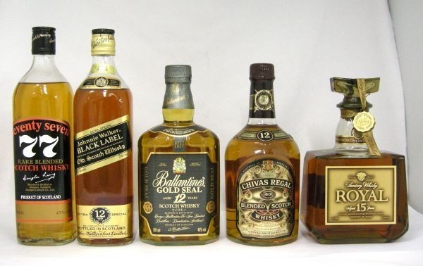 1000円～ 酒5本セット CHIVAS REGAL/SUNTORY/Ballantine's/Johnnie