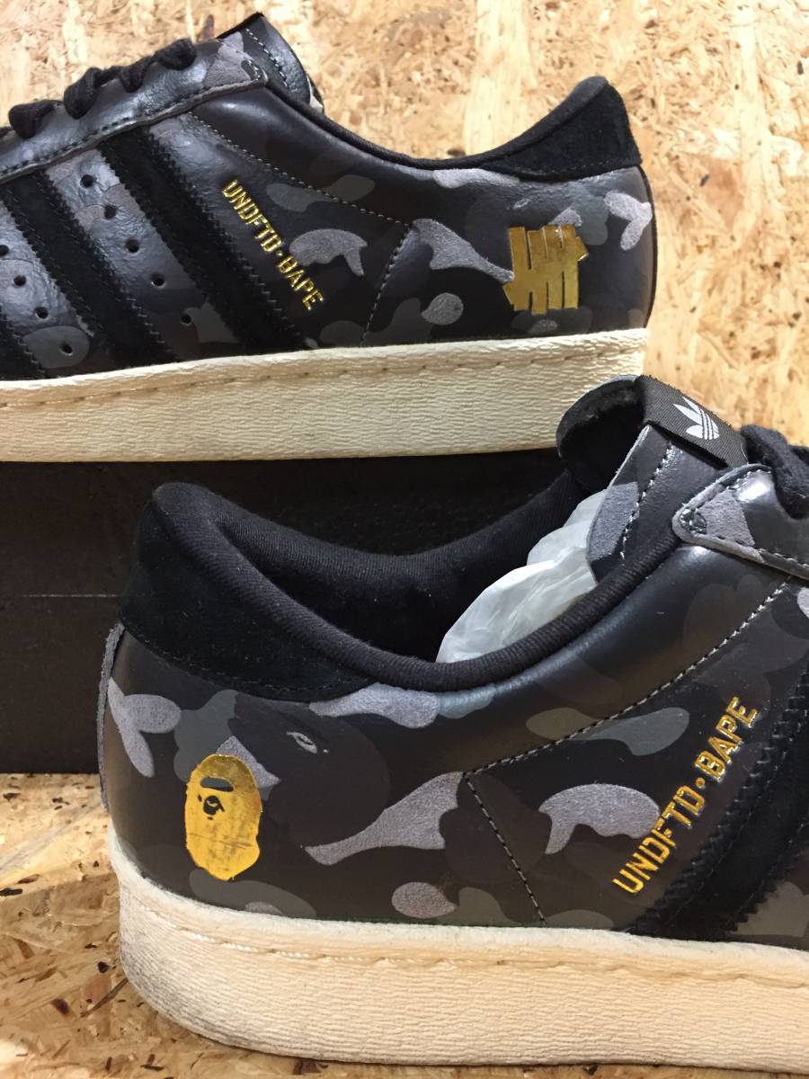 【品質保証，定番人気】 A BATHING APE BAPE adidas UNDEFEATED SUPER STAR US10 28cm コラボ 別注 限定 アンディフィーテッド スーパー スター(靴)｜売買されたオークション情報、yahooの商品情報をアーカイブ公開 - オークファン 靴