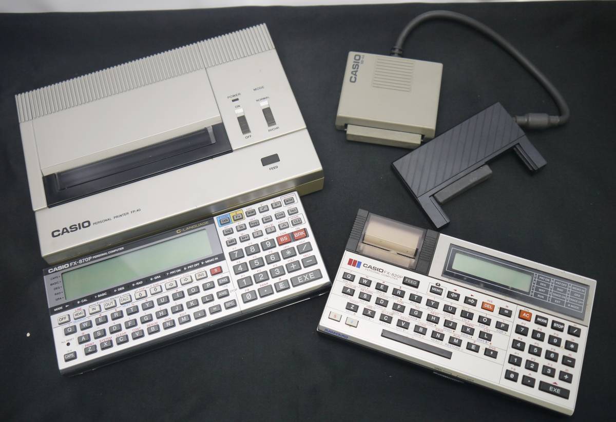 カシオ ポケコン FX-820P FX-870P FP-40 SB-44 現状 ジャンク品 当時物 