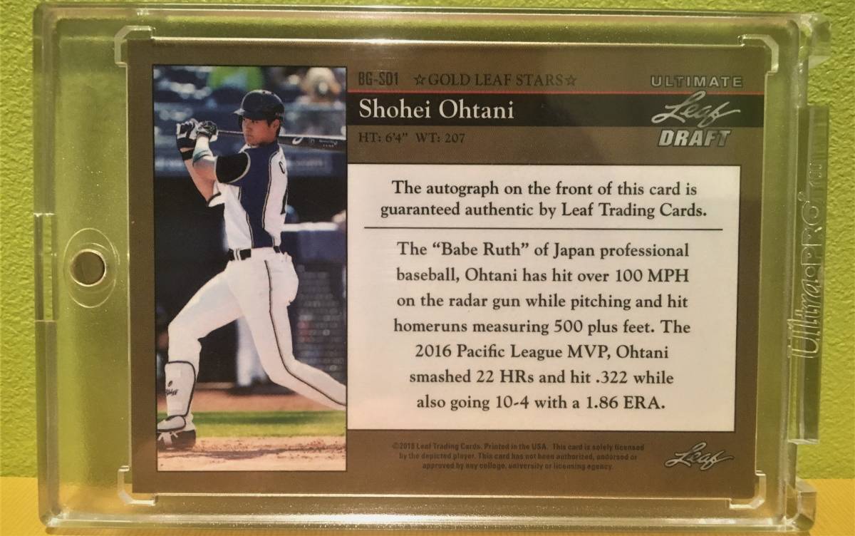 大谷翔平 15枚限定 ルーキー直筆サインカード ラストナンバー 2018 
