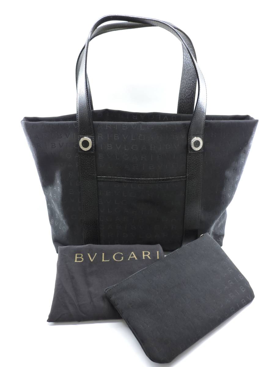 BVLGARI ブルガリ ロゴマニア トートバック ポーチ・保存袋付き