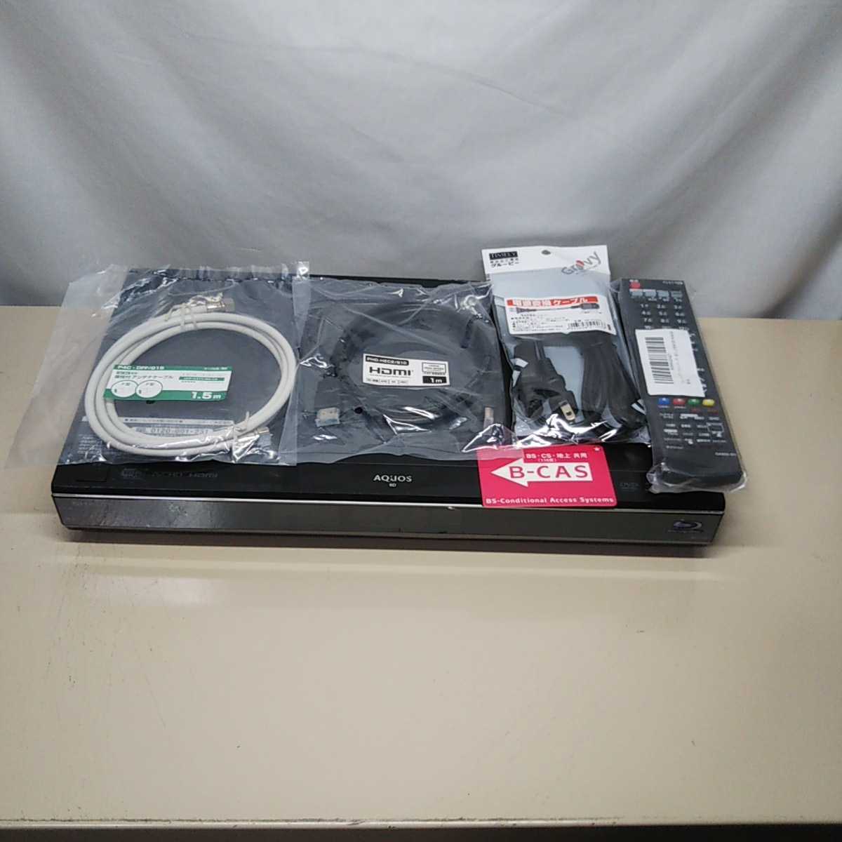 シャープ AQUOS BD-T1100 3番組T録 1000GB リモ等付！ AQUOS