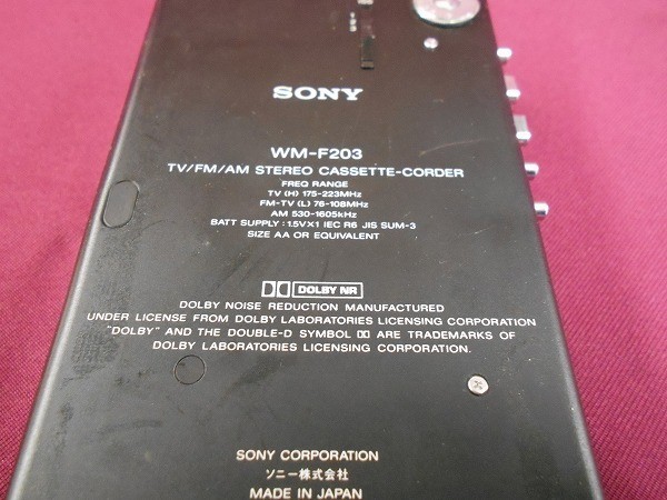 M057-S3-1659 SONY ソニー WALKMAN ウォークマン ポータブルカセット