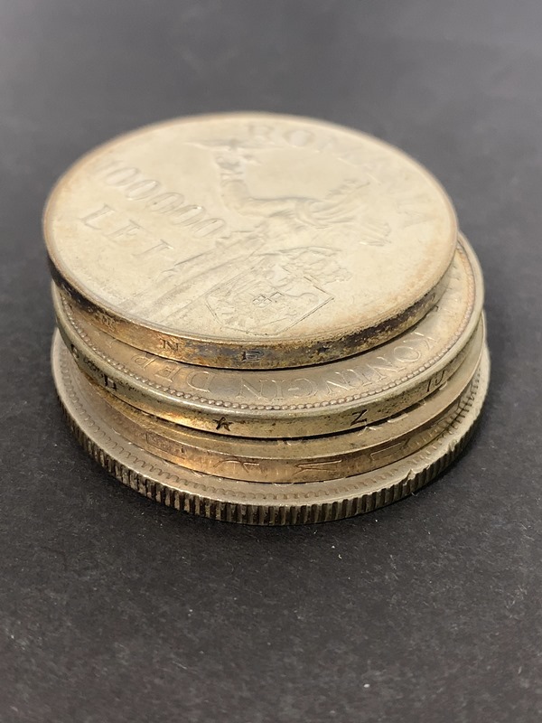 世界の大型銀貨【4枚】1904年 フランス領インドシナ ピアストル銀貨