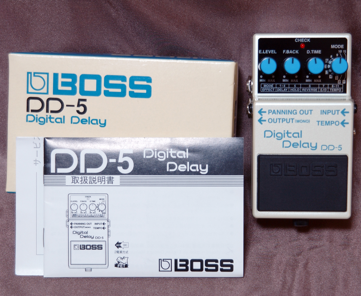 BOSS DD-5 Digital Delay 取説、外箱付き Digital Delay DD-5 Boss - Pedal BOSS | Used Effects JAPAN DD5