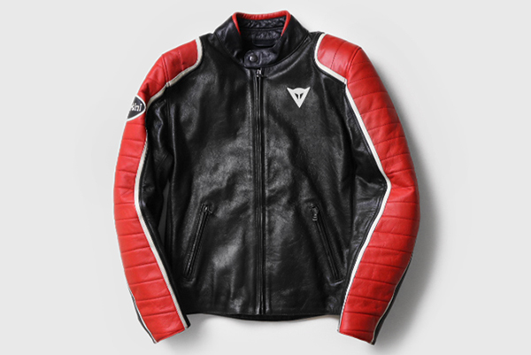DAINESE レザージャケット 赤黒 バイカラー 本革 ライダース DAINESE × Mr.Martini ダイネーゼ◇ライダースジャケット 46 赤×黒