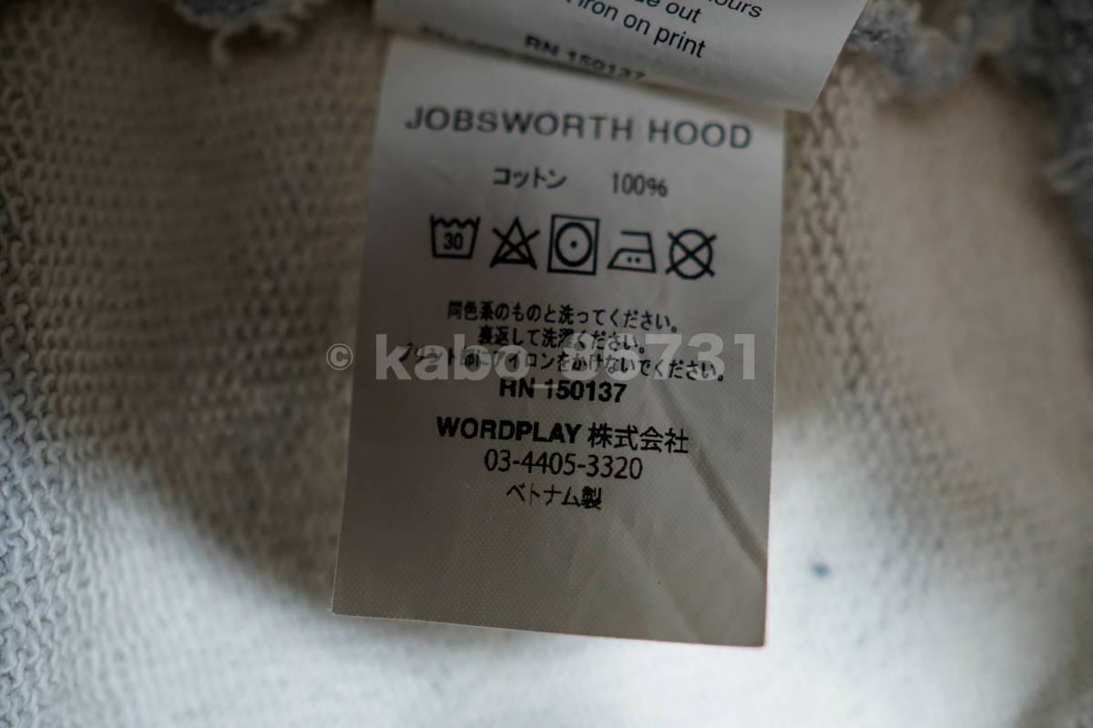 中古品】Palace Skateboards JOBSWORTH HOOD GRAY Mサイズ(パレス