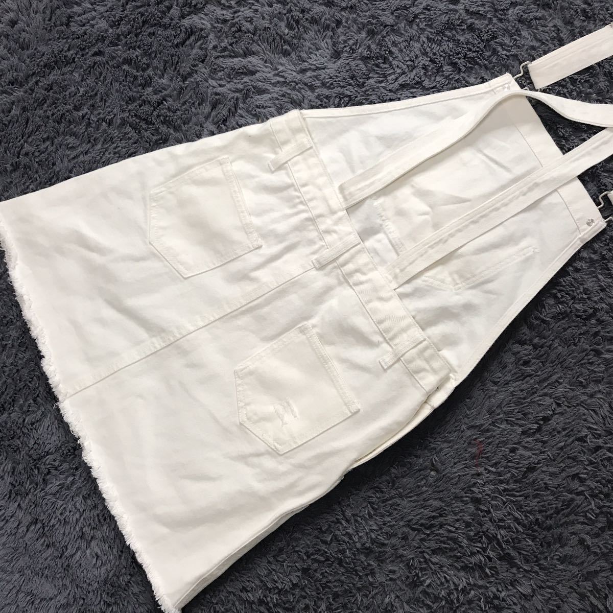 サンプル品 クラッシュデニムサロペットワンピースオフ白m サロペット オーバーオール 売買されたオークション情報 Yahooの商品情報をアーカイブ公開 オークファン Aucfan Com