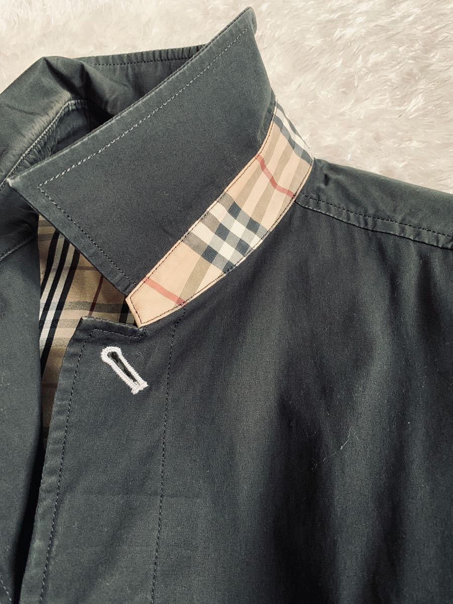 バーバリーブラックレーベル ステンカラーコート ノバチェック 千鳥格子 メンズ BURBERRY BLACK LABEL - E594 L バーバリーブラックレーベル 千鳥格子