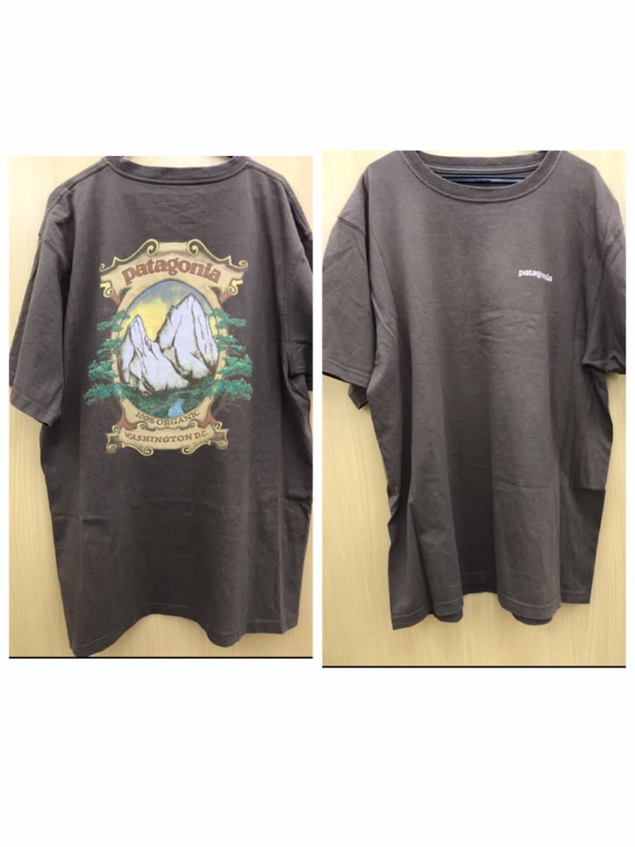 激安大特価，定番人気 古着 patagonia パタゴニア Tシャツ オーガニックコットン100％ ブラウン Mサイズ(半袖Tシャツ)｜売買されたオークション情報、yahooの商品情報をアーカイブ公開 - オークファン 男性用