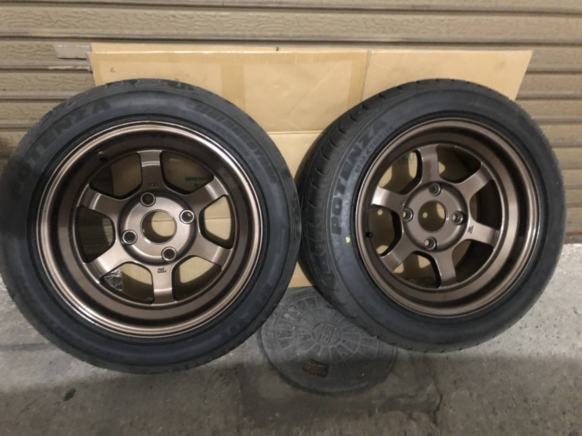 美品 TE37V Rays 114.3 ボルクレーシング 14インチ×7J +5 4穴 VOLK