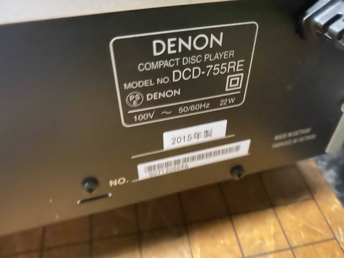 S:DENON DCD-755RE CDプレーヤー 本体のみ ジャンク