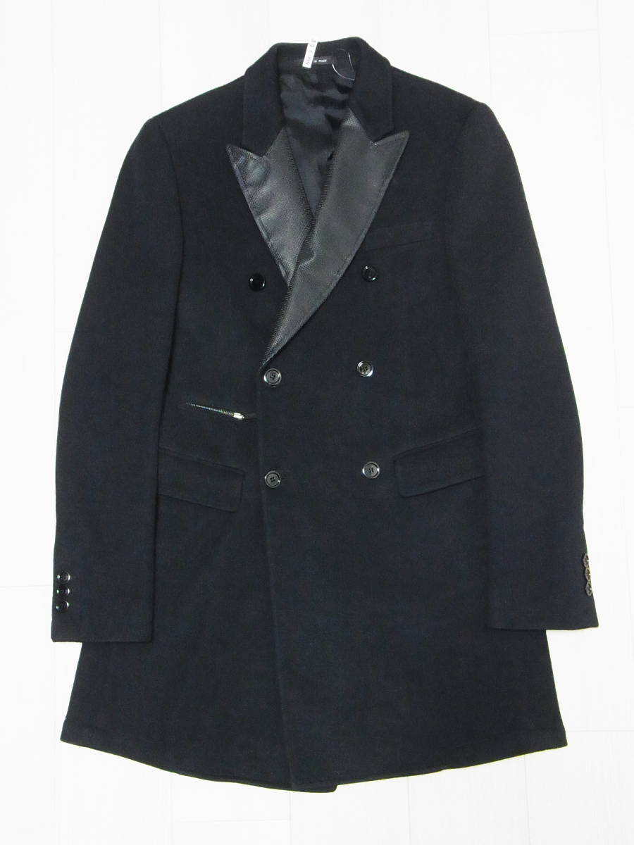  綺麗 イタリア製 EMPORIO ARMANI エンポリオアルマーニ 上質ウール チェスターコート 黒 48 T2370(コート)｜売買されたオークション情報、yahooの商品情報をアーカイブ公開 - オークファン 男性用