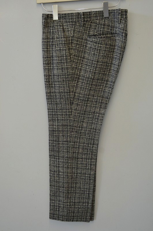 数量限定，品質保証 格安 2018FW 格安 EDIFICE エディフィス Harris Tweed ハリス・ツイード ツイードスラックスパンツ グレー 46